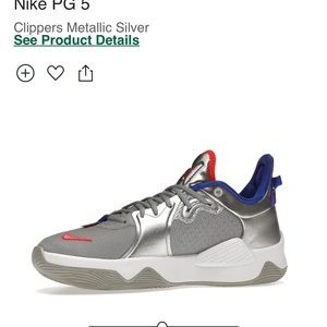 Nike PG 5 Metallic Silver/Hyper Royal/Laser Crimson